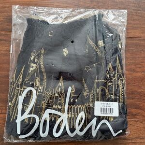 Mini Boden Harry Potter Skirt with Embellished Gold Hogwarts Castle Design